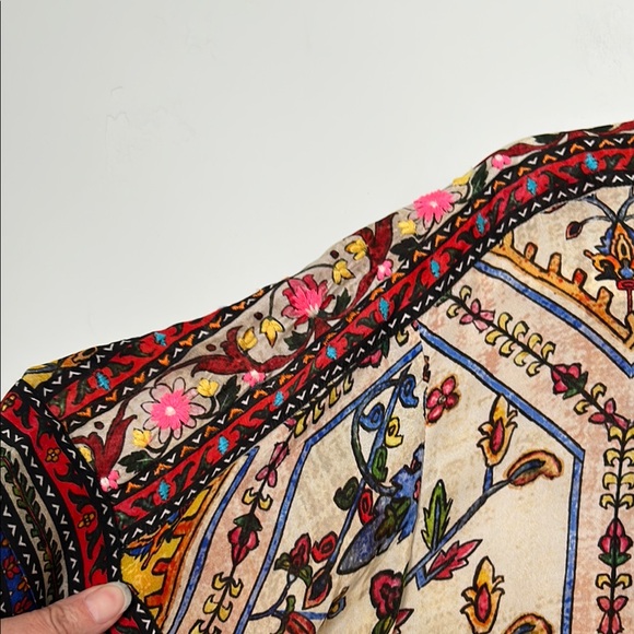 Anthropologie Vineet Bahl Floral Patterned Embroidered Women's Top Size Small - Picture 16 of 16